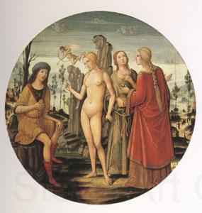 Girolamo di Benvenuto The Judgment of Paris (mk05) France oil painting art